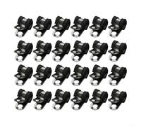 24Pcs Brake Pipe Tube Clips Rubber Lined P Clips for 3/16 Pipe Nickel Plated Steel Attachment Tools Set