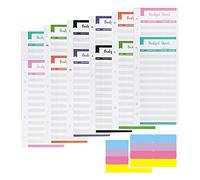 24Pcs Budget Sheets, Expense Tracker Sheets for A6 Budget Binder with 16 Stickers, Refill Paper Budget Planner Accessories Money Organizer Bill Organizer