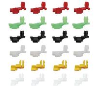 24Pcs Car Door Lock Rod Clips Plastic Left Right Driver Tailgate Handle Rod Clip Universal Fastener Retainer Clip Moulding Fasteners Fit for Most Cars 2-3.5mm Rod 5.5-6.5 Hole