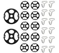 24Pcs Car Seat Cover Plum Plate Metal Hooks,12 Plastic Car Seat Covers Chucks + 12 Metal Car Seat Cushion Fixing Hook Locking Clip,Plastic Card Fixed Fastener Buckle Replacement for Car Seat (Black)