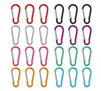 24PCS Carabiner Clips Snap Hooks, Aluminum Small Carabiner Keychain Clips for Keys, Karabiner Keyring for Backpack Dog Leash Fishing Camping Awning (Not for Climbing) Multicolor