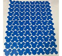 24pcs Cartoon Mickey Mouse Head Art Wall Decals For Kids Room Boy Bedroom Vinyl Wall Decor Nursery Kids Wall Stickers (Dark Blue)