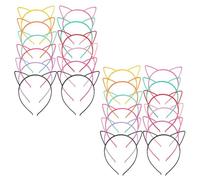 24pcs Cat Ears Headbands Plastic Hair Hoops for Daily Wear