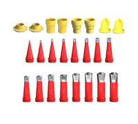 24Pcs Caulking Finisher Kit Include 16 Pcs Stainless Steel Nozzle Applicators with 8 Connection Bases Stainless Steel Nozzle Coating