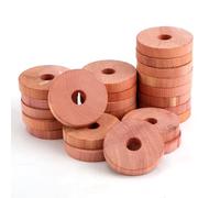 24pcs Cedar Chips for Clothes Storage, 1.81x0.33in Cedar Rings Wood Cedarwood Balls Redolent Cedar Chip Accessories for Closets Shoebox Clothes Storage Houses Drawers