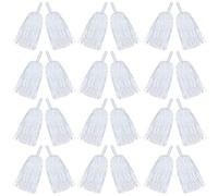 24PCS Cheerleading Pom Poms Metallic Foil Plastic Pom Poms with Baton Handle for Game Sports Squads Dancing Party Football Basketball Club Spirit Sports Stage Performance Celebration (white)