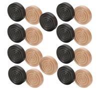 24pcs Chess Pieces Threaded Wooden round Backgammon
