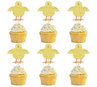 24PCS Chicken Cupcake Toppers Baby Shower Birthday Party Decorations Farm Animals Baby Shower Decorations Supplies Baby Girl Boy Party Decorations (chicken 3)