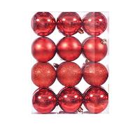 24Pcs Christmas Baubles Christmas Balls Ornaments For Tree Decorations Hanging Ornament For Wedding Birthday Party Home Decoration