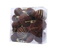 24PCS Christmas Flocking Ornament Velvety Texture Decorative Ball For Indoors Outdoor Holiday Decorating Christmas Homes Party Decorations Set