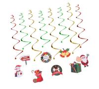 24pcs Christmas Hanging Swirl Ceiling Decoration Pvc Spiral Pendant