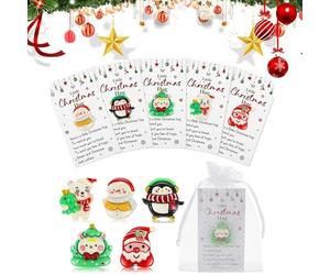 24PCS Christmas Little Pocket Hug Bulk,Mini Christmas Cards,Christmas Penguin Pocket Hug Token with Positive Card,Encouragement Gifts for Family Friends Students Valentines Christmas Birthday (B)