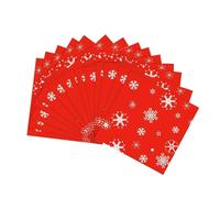 24Pcs Christmas Napkins Paper,33 * 33 cm Christmas Decorations Serviettes Snowflakes Red Napkins Disposable Xmas Serviettes Festival Party Napkins for Xmas Party Supplies Table Decorations