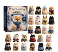 24PCS Christmas Ornaments 2D Flat Hanging Decor Countdown Box Collection | Funny Cute Animal Series Acrylic Advent Calendar Box Set for Holiday Display and Collection(Random Styles)