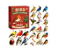 24PCS Christmas Ornaments 2D Flat Hanging Decor Countdown Box Collection | Funny Cute Animal Series Acrylic Advent Calendar Box Set for Holiday Display and Collection(Random Styles)