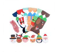 24Pcs Christmas Party Gift Boxes Xmas Candy Box with Ropes Christmas Party Cracker Candy Paper Boxes Xmas DIY Gift Sweets Dessert Cookie Gift Boxes for Wedding Favor (Square)