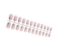 24Pcs Christmas Press On Nails Glittering French Tip Acrylic Nails With Snowflakes Artificial Stick On Nails For Women