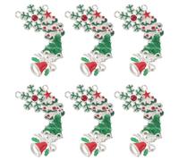 24pcs Christmas Tree Ornaments Silver Alloy Xmas Snowflake Pendant Charms for Holiday Craft Jewelry Making DIY Necklace Bracelet