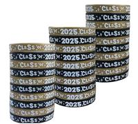 24Pcs Class of 2025 Bracelet Silicone Graduation Bracelets Grad Silicone Wristbands Celebration Rubber Bracelets for High School University Teacher Student Graduating Gifts, Graduation Party Supplies
