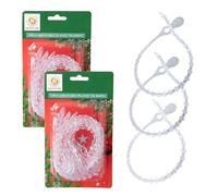 24Pcs Clear Adjustable Reusable Cable Ties 300mm -Cable Ropes for Garlands Christmas Tree Decorations - Ideal for DIY, Organizing Cables, Lighting Wires