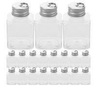 24pcs Clear Plastic Cube Bottles with Hanging Rings 50ml Fillable Ornament Balls for Diy Christmas Crafts Candy Storage Decoration