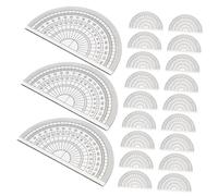 24pcs Clear Plastic Protractors Bulk for Classroom - 180 Degree Geometry Protractors for High School Middle School Math Classroom Must Haves
