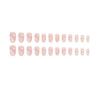 24Pcs Cloud Sweet Star Moon Acrylic Nails Press on Almond Wearable Full Cover Fingernail Beauty Nails 8 Tips False type