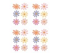 24Pcs Colorful Daisy Flower Wall Stickers, Daisy Stick Vinyl Decals for Girls and Kids Room, Nursery, Bedroom Decoration