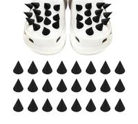24PCS Cool Punk Shoe Charms for Shoes, Rivet Spike Silicone Shoe Decoration Charms for Clog Sandals Bracelets, Y2K Goth EMO Black CLOG Charms Accessories DIY Charms, Holiday Party Gift for Men Women