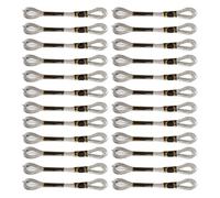 24Pcs Cross Stitch Threads Silver Glossy Embroidery Floss Yarn 8 Meters 8m Silver Color Yarn Cotton Embroidery Floss Cross-Stitch Floss