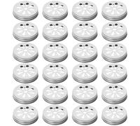 24Pcs Daisy Flower Cut Mason Jar Lids 70mm Regular Mouth Jar Lids for Mason Canning Rustproof Daisy Cut with Straw Hole for Drinking, Regular Canning Jar (24)