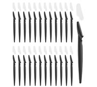 24pcs Dermaplaning Blades For Face - Face Razors for Women, Eyebrow Razor & Facial Hair Remover, Exfoliates Facial Skin, Eyebrow Shaper, Dermaplaning Tool for Women and Men - Black