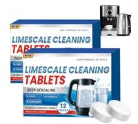 24pcs Descaling Tablets for Kettles&Bottle Bright Cleaning Tablets,Water Bottle Sterilising Tablets,Quick Cleaning,All Purpose Descaler for Shower Head,Kettle,Flasks,Stainless Steel,Plastic and Glass
