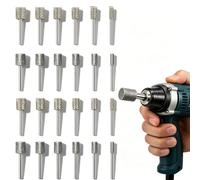 24PCS Diamond Grinding Bit Set, Diamond Burr with 3mm Shank, 60/150 Grit. Diamond Drill Bits Set Compatible with Dremel Rotary Tools, For Carving, Grinding and Polishing Stone, Glass and Ceramic