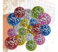 24Pcs Disco Ball Iron on Patches for Hats,Western Patches Music Party Bling Ball Embellishments for DIY Clothing Cute Hat Patch Party Patch for Bags,Hats,Jackets,Jeans,Vests Craft Decor