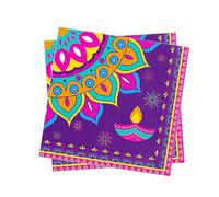24Pcs Diwali Decorations for House,Indian Diwali Paper Cocktail Napkins,Disposable Paper Napkins Dinner Party Napkins for Indian Festival of Diwali Lights Party Table Decorations,33x33cm