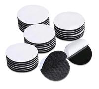 24Pcs Double Sided Sticky Hook and Loop Dots, Black Round 50mm Heavy Self Adhesive Dots, Self Adhesive Dots Tapes and Loop Tape No Nail Need for Carpets, Mats, Photo, Craft, DIY Projects