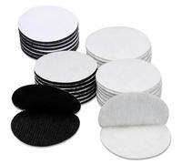 24Pcs Double Sided Sticky Hook and Loop Dots, Round 50mm Heavy Duty Self Adhesive Dots Tapes and Loop Tape No Nail Need for Carpets, Mats, Photo, Craft, DIY Projects (12 Black, 12 White)