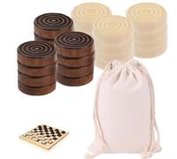 24pcs Draughts Pieces with Drawstring, Draughts Board Game, High Aesthetics and Practicality Checkers Board Game, Suitable As a Gift For Family Friends Classmates Colleagues And Lovers