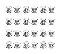 24PCS Drawer Knob Base for DIY Crystal Epoxy Resin, Drawer Handle Accessories Home Room Decoration, Alloy Metal Base Bulk for DIY Resin Knob