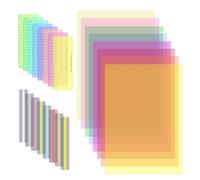 24pcs Dyslexia Overlays A4 Coloured Overlays for Dyslexia Highlight Strips | Overlays for Reading Dyslexia Reading Ruler Dyslexia Aids Reduce Visual Stress for Adults Children ADHD Irlens Syndrome