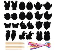 24PCS Easter Crafts for Kids Color Easter Egg Ornaments Decorations DIY Craft Kits for Kids Party Spring Classroom Home Activity Art Project Bead Garland Christmas (C, One Size)