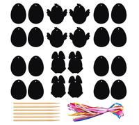 24PCS Easter Crafts for Kids Color Easter Egg Ornaments Decorations DIY Craft Kits for Kids Party Spring Classroom Home Activity Art Project Bead Garland Christmas (B, One Size)