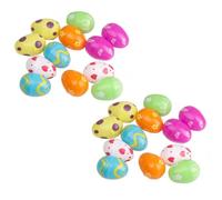 24Pcs Easter Eggs, Colorful Realistic Plastic Eggs, Fake Chicken Easter Basket, Artificial Empty, Play Faux Egg for DIY Crafts, Party, Home Decor #·