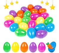 24PCS Easter Fillable Plastic Eggs, Colourful Fillable Plastic Surprise Easter Eggs, Easters Egg Hunt, Easters Colourful Egg, for Eastertide Hunt, Eastertide Basket Stuffers, Classroom Prize Supplies
