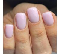 24PCS Elegant Peach Nude Press On Nails - Long-lasting High Gloss Up to Two Weeks, Eco-Friendly ABS Material, Includes Jelly Adhesive Tabs for Effortless Application at Home & Salon