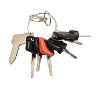 24Pcs Excavator Ignition Key Set for JLG CAT Hyster KOBEICO Generator Construction Machinery with 4 Large and 6 Small Key Rings 2 Buckles