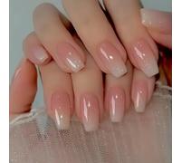 24Pcs False Nails for Woman,Pink Gradient Stick on N/ails,Acrylic Full Cover Cute Nails,Multiple Sizes,Fit the Nail Surface,Na/ils Fake Nail for Nails Art,Excellent Quality,Suitable for All Nails