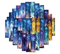 24Pcs Fantasy Magic Style Bookmarks, Premium Thickened Paper/Cardboard with Mystical Arcane Array Prints, Artistic Design for Book Lovers, Fantasy Enthusiasts & Gift Recipients