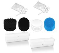 24pcs Filter Media Replacement Kit for Fluval FX2/FX4/FX5/FX6 Aquarium Filters, Include Ceramic Bags, Water Polishing Pads, Foam Pads, Bio-Foam Pad, Carbon Filter Pad, Foam Blocks